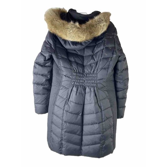 Michael Kors Down Fill Faux Fur Hooded Long Quilted Puffer Coat - Picture 8 of 9